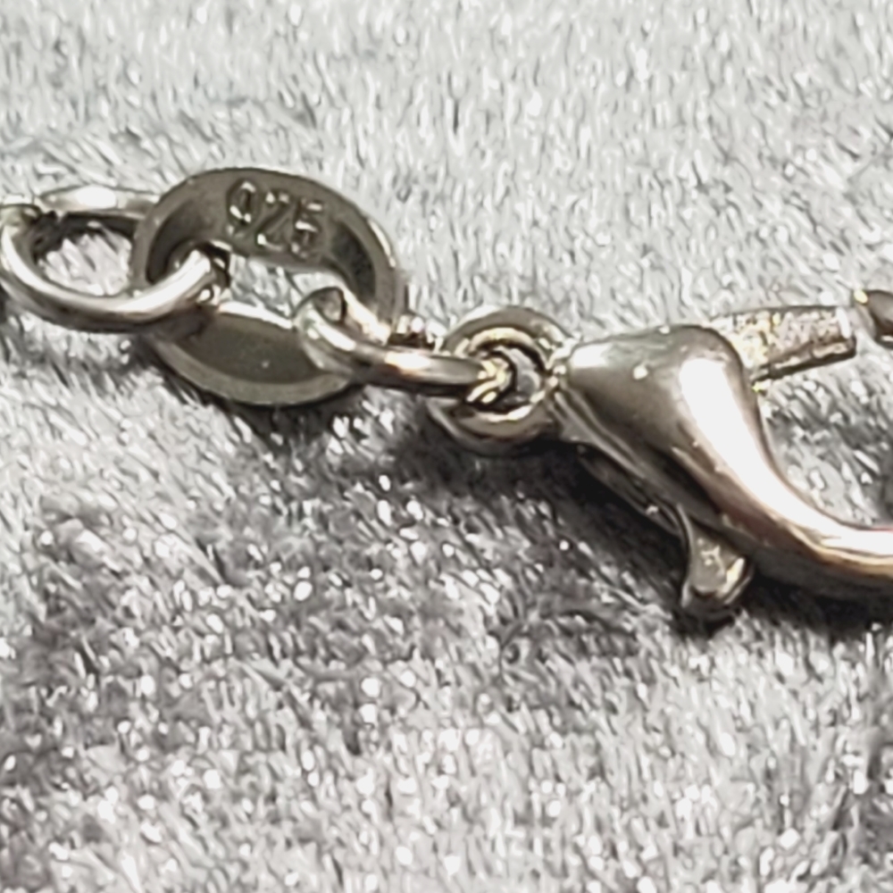 925S Romantic Love Heart Necklace Hoop Earrings Set - Picture 5 of 6